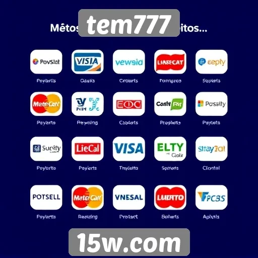 Métodos de pagamento aceitos no tem777